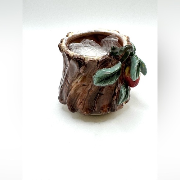 New Ceramic 3D Strawberry on Tree ATD Votive Candle 3” Cottagecore - Picture 7 of 8